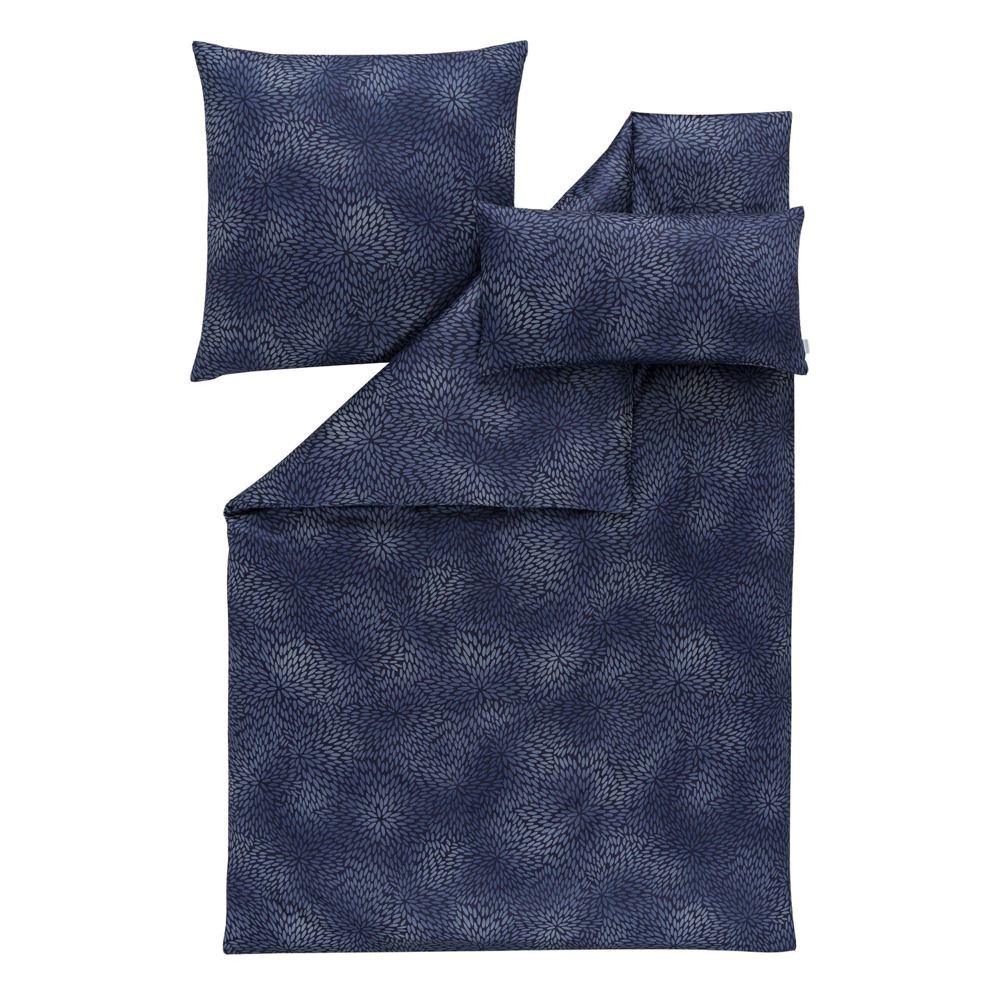Estella Mako Satin Bettwäsche Naoko 7569-606 indigo 135x200