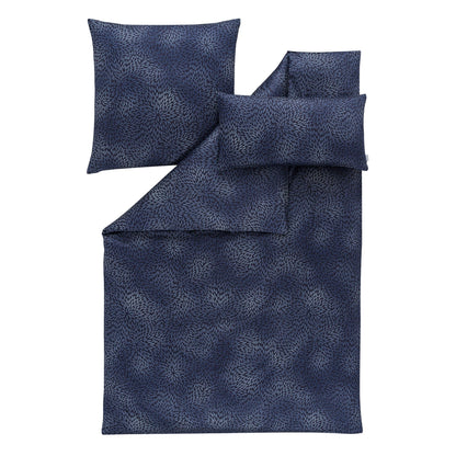 Estella Mako Satin Bettwäsche Naoko 7569-606 indigo 135x200