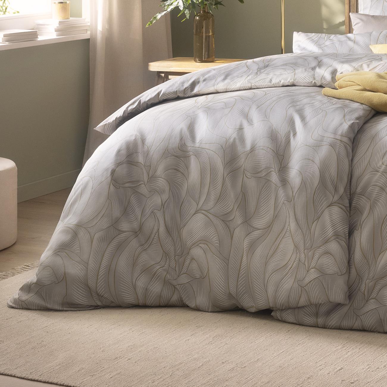 Estella Mako Satin Bettwäsche Hilda 7700-820 silber 135x200
