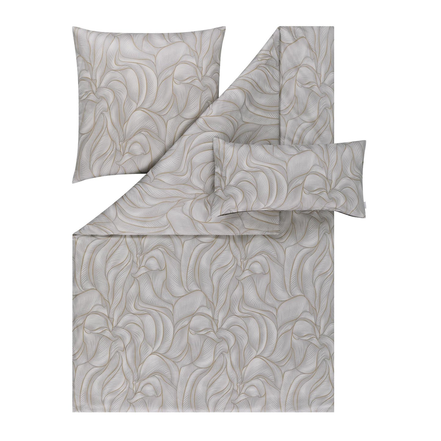 Estella Mako Satin Bettwäsche Hilda 7700-820 silber 135x200