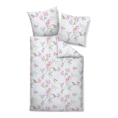 Janine Flanell Bettwäsche Chinchilla S 78069-01 Blüten 135x200