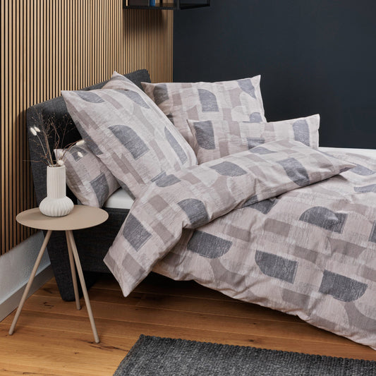 Janine Flanell Bettwäsche Chinchilla S 78070-08 Anthrazit 135x200