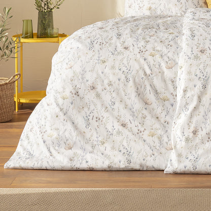 Estella Mako Satin Bettwäsche Celeste 7961-230 natur floral 135x200