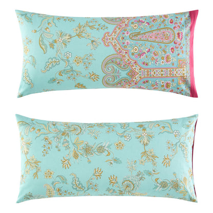 Kissenbezug Mako Satin Indian Roses 40 x 80 cm