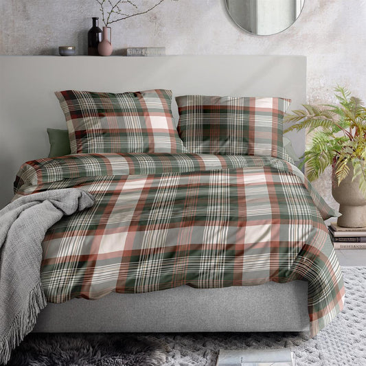 Irisette Mako Satin Bettwäsche Wave 8412-90 Kariert multi grau 135x200