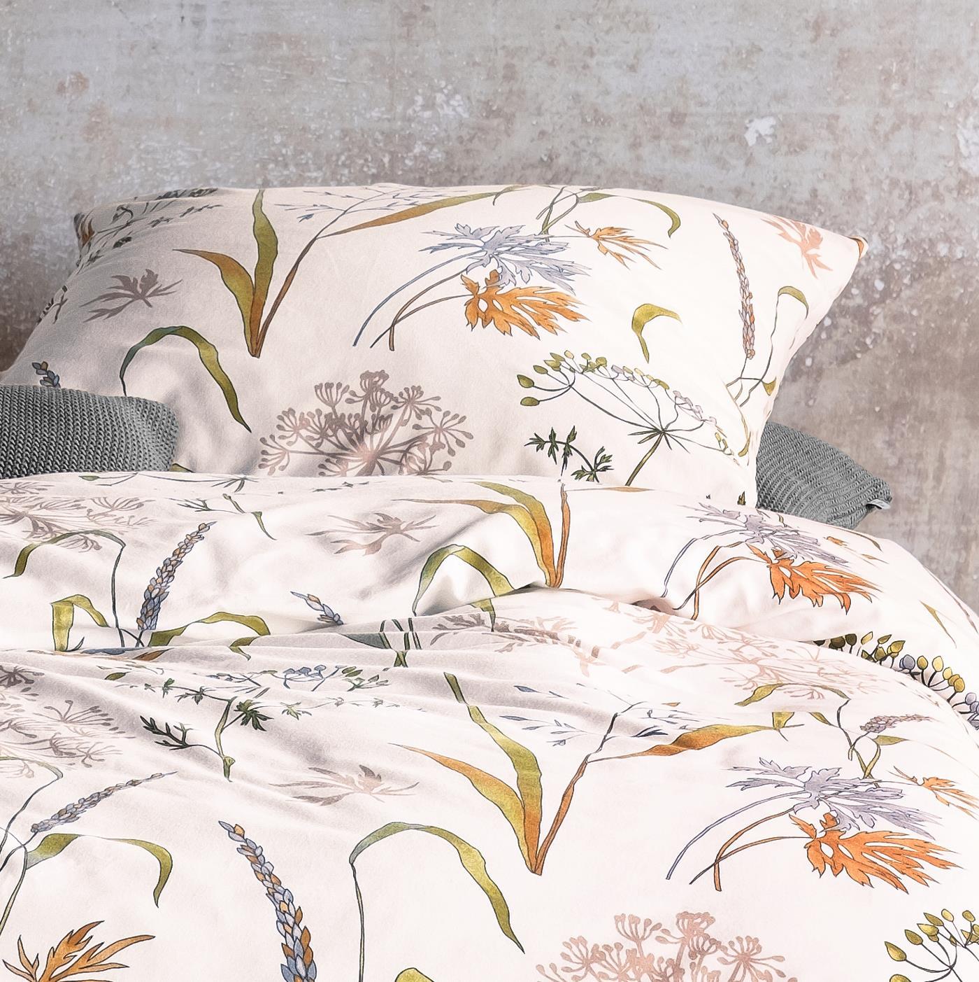 Bettwäsche Irisette Biber Koala 8425-90 natur grün Gräser 135x200
