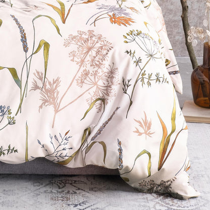 Bettwäsche Irisette Biber Koala 8425-90 natur grün Gräser 135x200