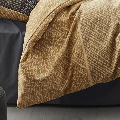 Bettwäsche Irisette Biber Meran 8430-40 Honig Anthrazit Gold 135x200