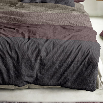 Irisette Biber Bettwäsche Meran 8430-60 Streifen rubin beige 135x200