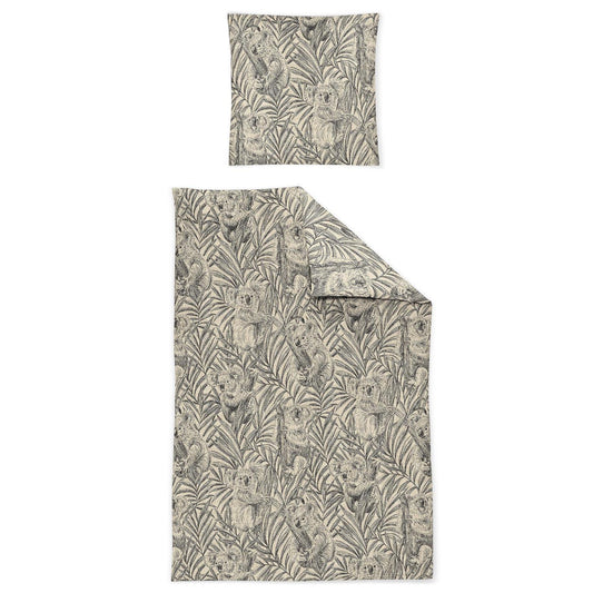 Irisette Flanell Bettwäsche Alpaka 8467-11 Koala Bambus Natur 135x200