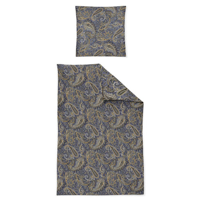 Irisette Flanell Bettwäsche Alpaka 8470-11 Paisley Grau 135x200 warm