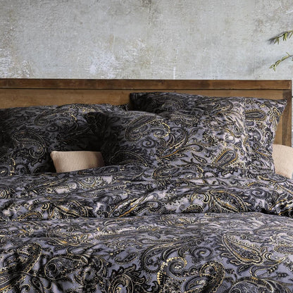 Irisette Flanell Bettwäsche Alpaka 8470-11 Paisley Grau 135x200 warm