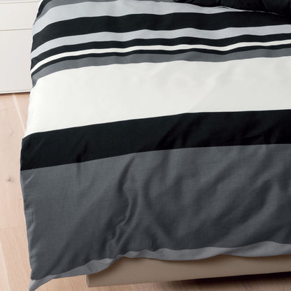 Bettwäsche Janine Mako Satin J.D. 8478-08 Streifen weiß grau