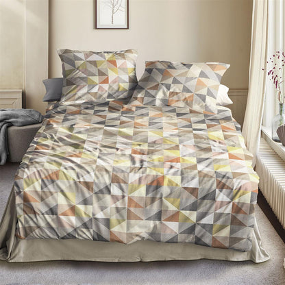 Irisette Biber Bettwäsche Koala 8509-50 orange Dreiecke 135x200