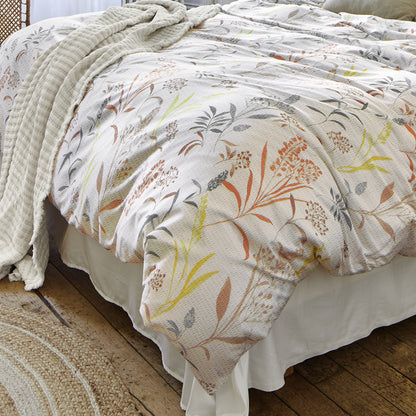 Irisette Seersucker Bettwäsche Easy 8510-50 Gräser gelb orange 135x200