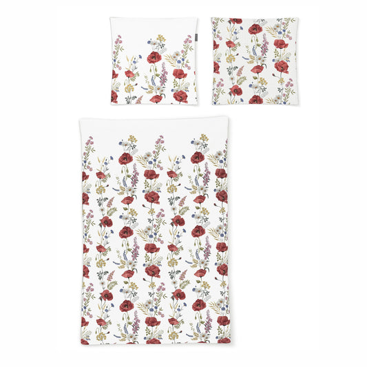Irisette Seersucker Bettwäsche Easy 8519-60 Mohnblumen 135x200