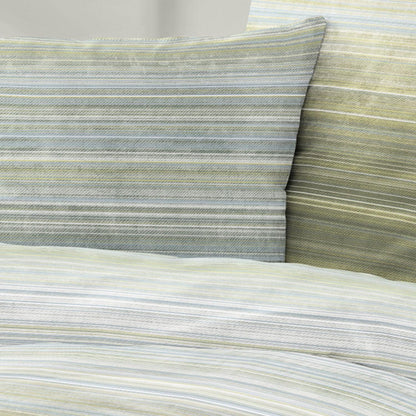 Irisette Mako Satin Bettwäsche Sky 8526-30 Streifen Grün Beige 135x200