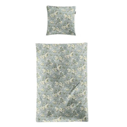 Irisette Mako Satin Bettwäsche Tokio 8537-30 Kirschblüten grün 135x200