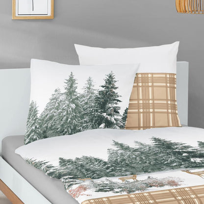 Irisette Biber Bettwäsche Feel 8537-80 Winterlandschaft Rehe 135x200