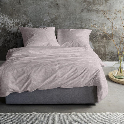 4 tlg  Irisette Biber Bettwäsche Koala 8544-60 Unifarben rosa 135x200