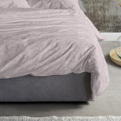 4 tlg  Irisette Biber Bettwäsche Koala 8544-60 Unifarben rosa 135x200