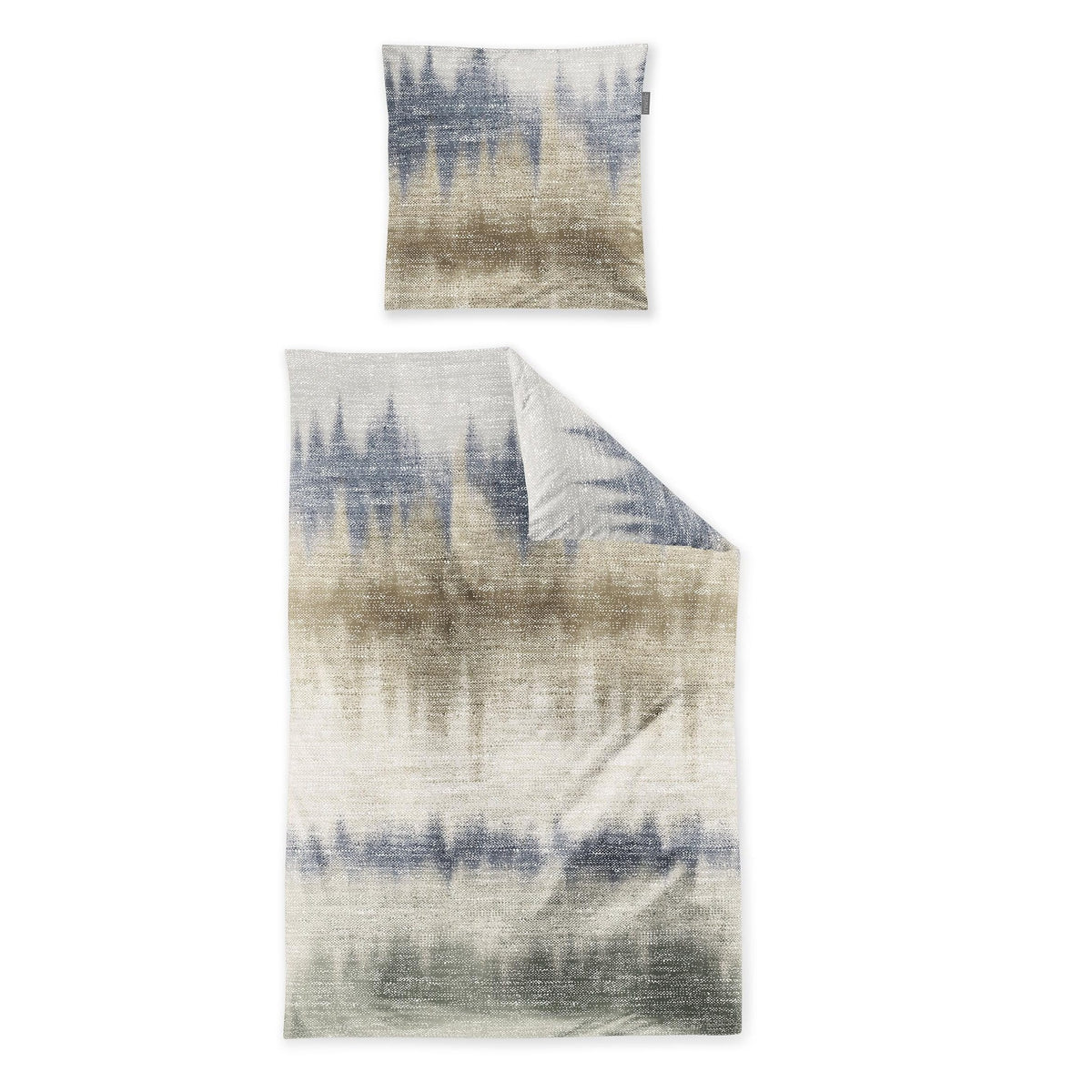 Bettwäsche Feinbiber Meran Mehrfarbig mit Streifenmuster 135 x 200 cm