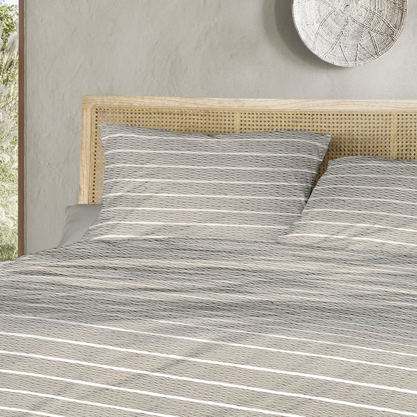 Irisette Seersucker Bettwäsche Easy 8548-80 Streifen natur 135x200