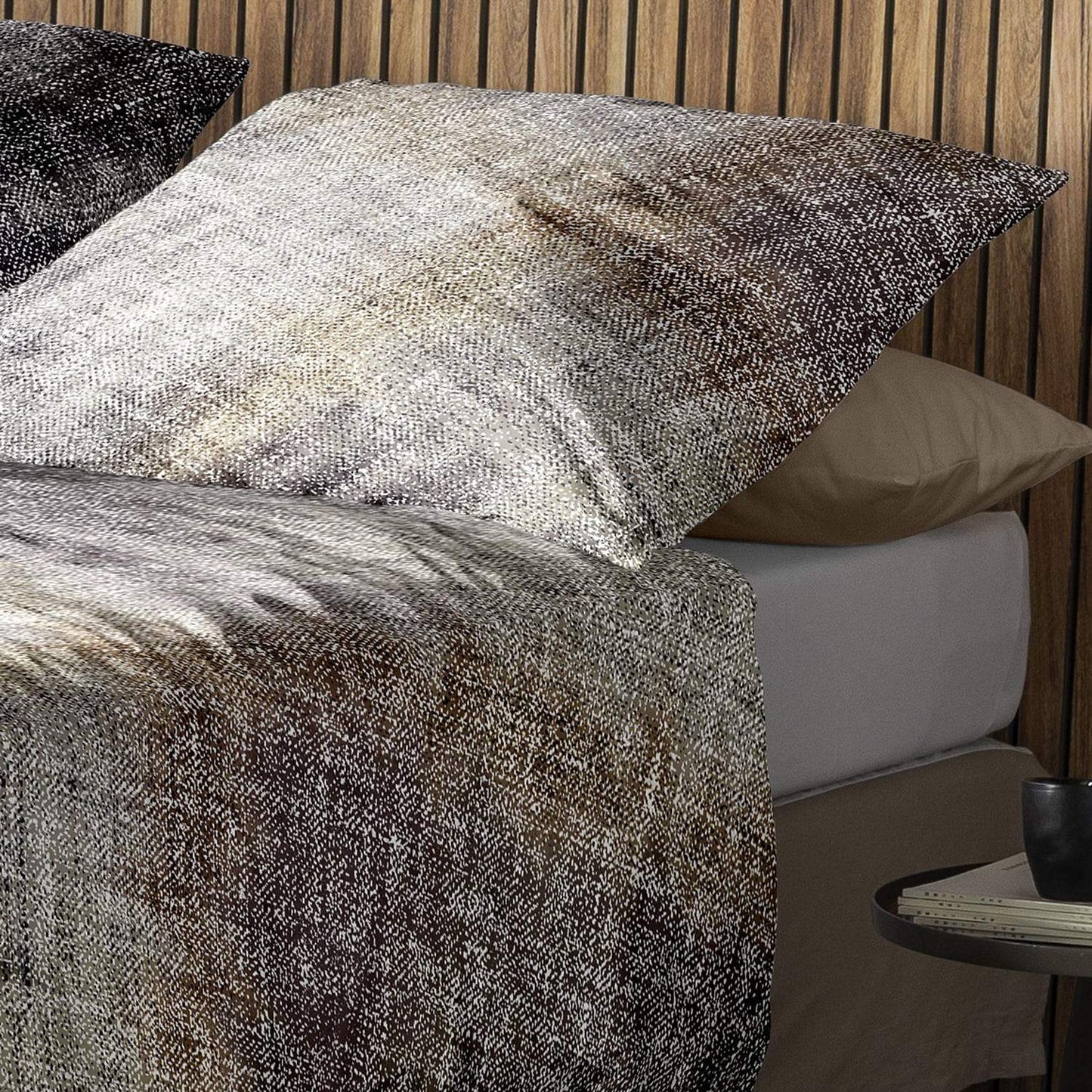 Irisette Flausch Cotton Bettwäsche Zobel 8550-11 grau beige 135x200