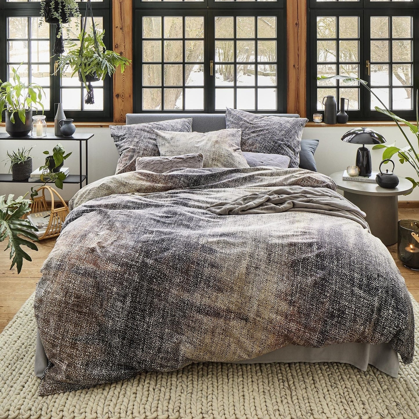 Irisette Flausch Cotton Bettwäsche Zobel 8550-11 grau 135x200