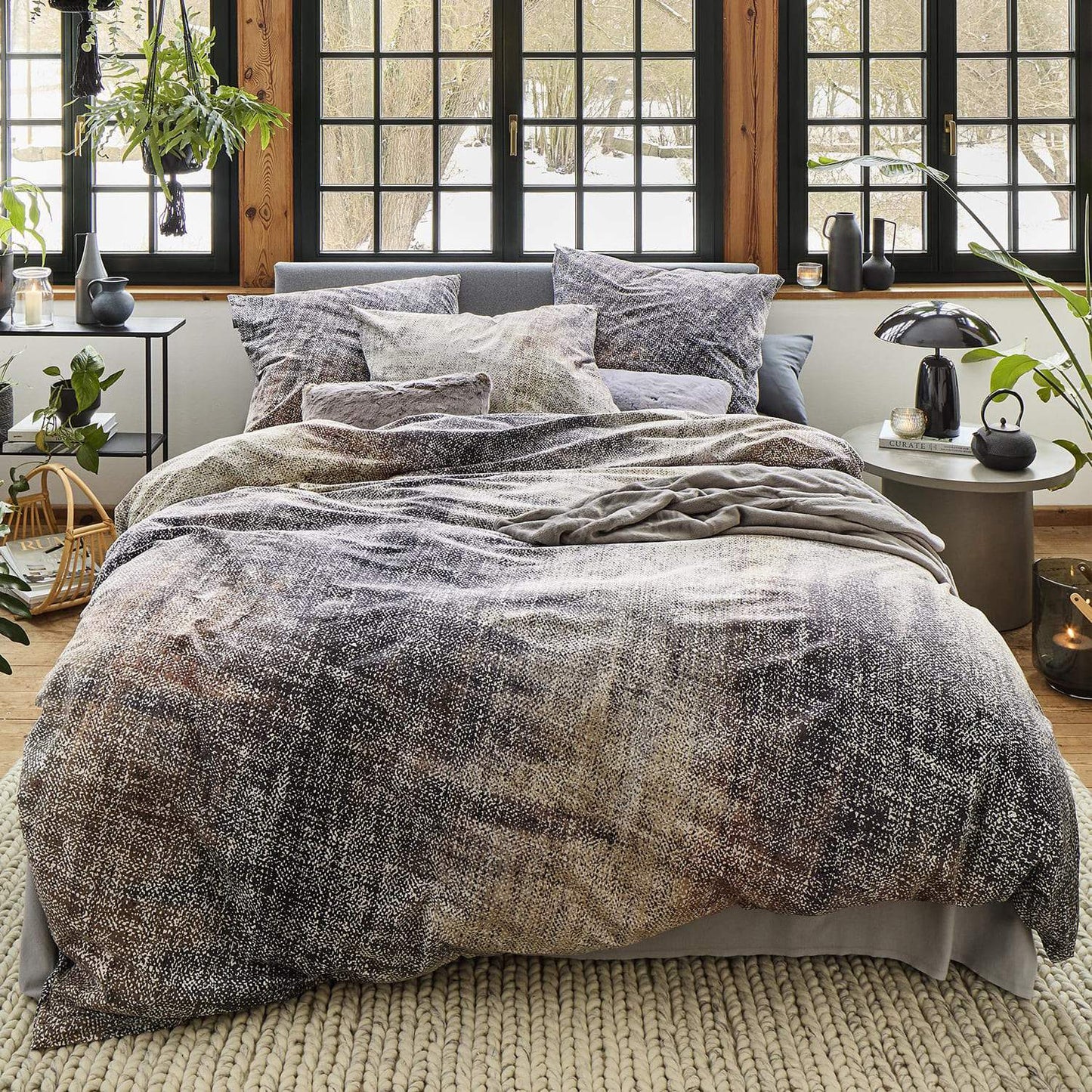 Irisette Flausch Cotton Bettwäsche Zobel 8550-11 grau beige 135x200