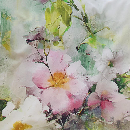 Irisette Mako Satin Bettwäsche Tokio 8572-30 Blumen Aquarell 135x200