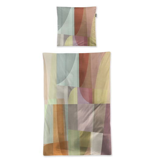 Irisette Mako Satin Bettwäsche Wave 8592-90 geometrisch bunt 135x200