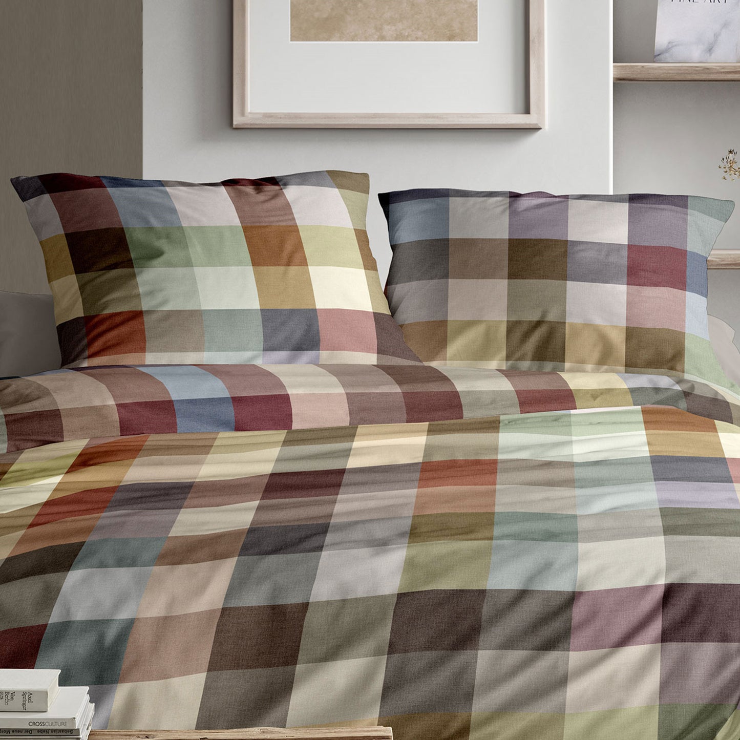Irisette Flausch Cotton Bettwäsche Zobel 8600-90 Kariert Bunt 135x200