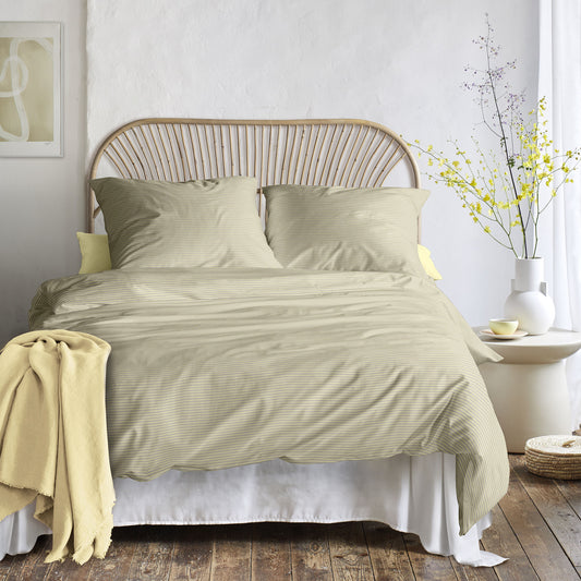 Irisette Mako Satin Bettwäsche Tokio 8607-40 Streifen Sand 135x200