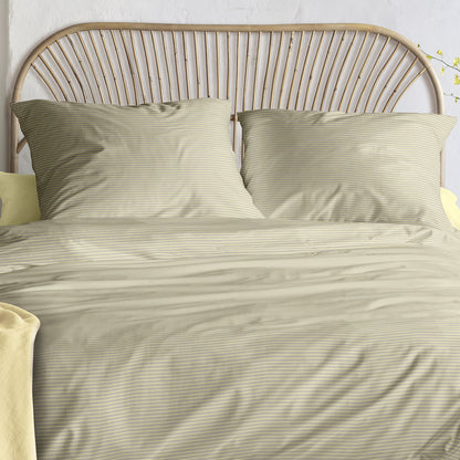 Irisette Mako Satin Bettwäsche Tokio 8607-40 Streifen Sand 135x200