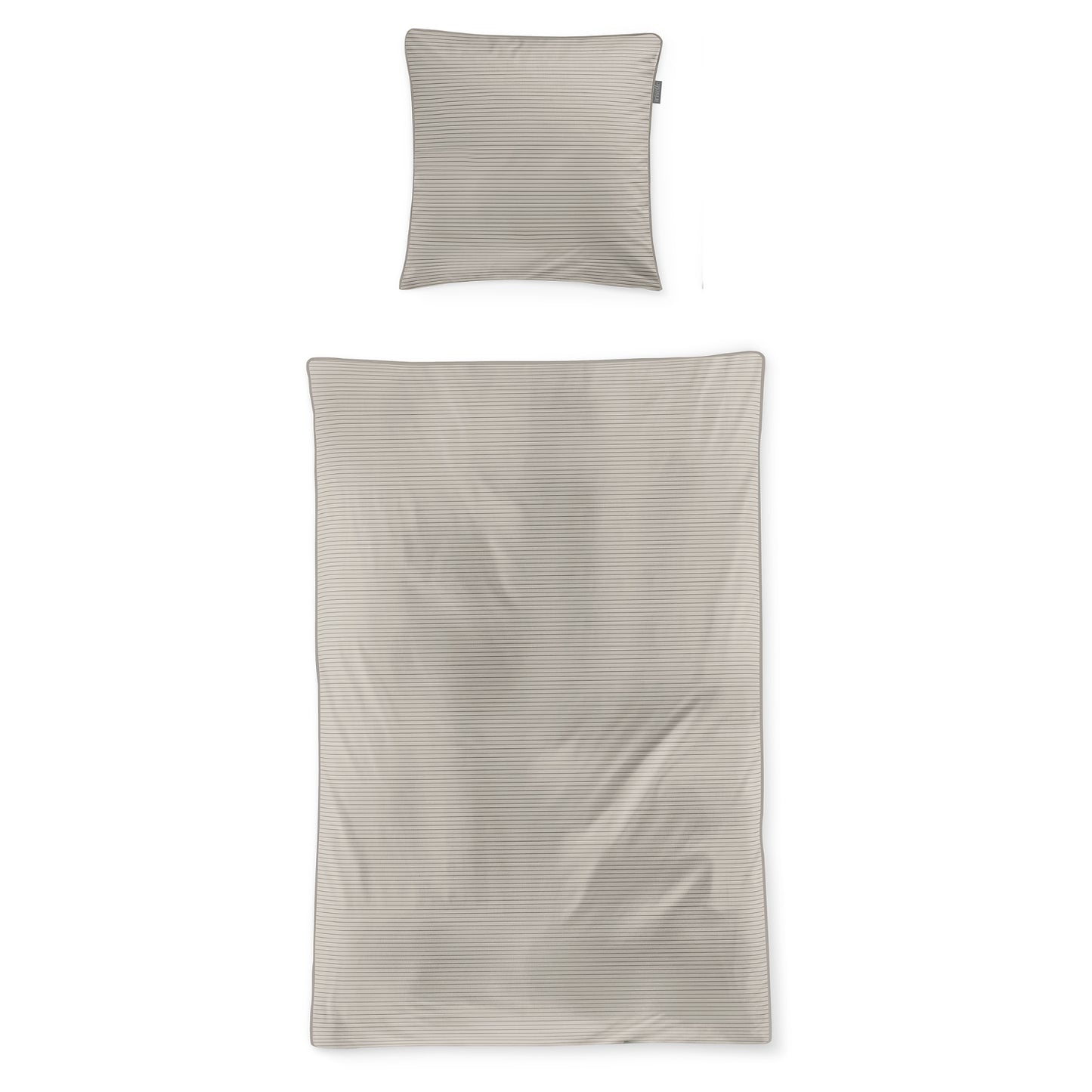 Irisette Mako Satin Bettwäsche Tokio 8607-80 Streifen Silber 135x200