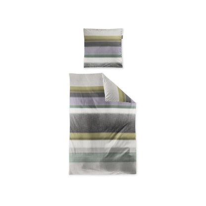 Irisette Biber Bettwäsche Koala 8617-30 Streifen Grau Grün 135x200