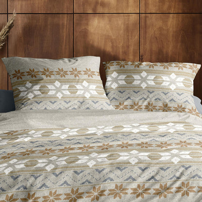 Irisette Biber Bettwäsche Panda 8621-80 Strickmuster Natur 135x200