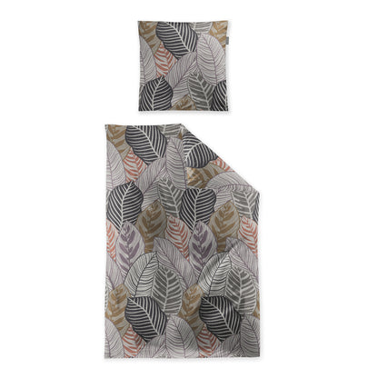 Irisette Biber Bettwäsche Koala 8628-90 Blätter natur grau 135x200