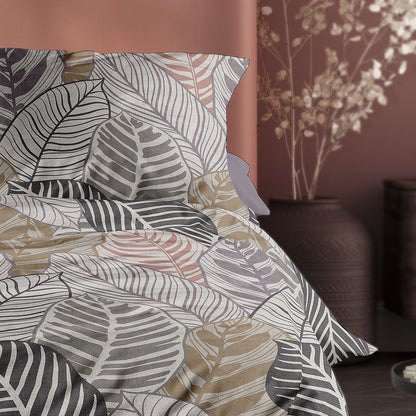 Irisette Biber Bettwäsche Koala 8628-90 Blätter natur grau 135x200