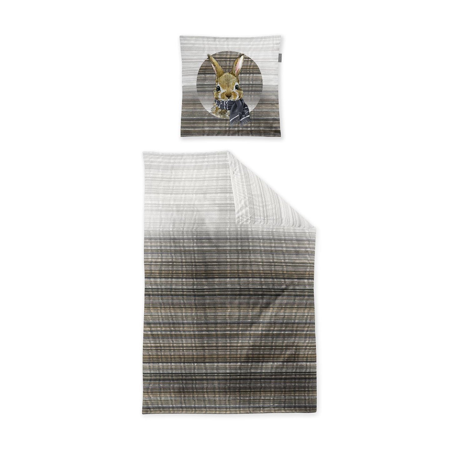 Irisette Flausch Cotton Bettwäsche Zobel 8630-80 Hase Braun 135x200