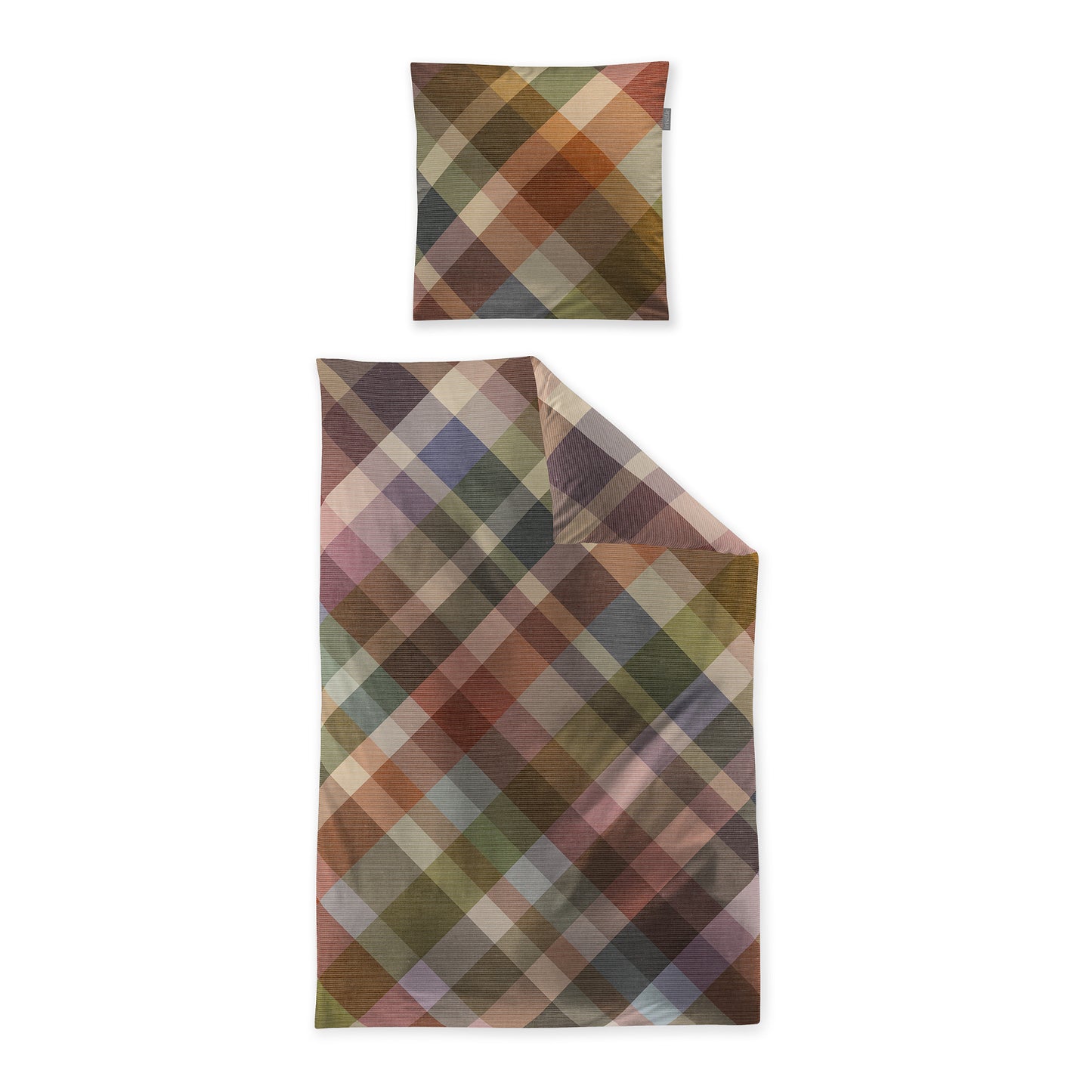 Irisette Flausch Cotton Bettwäsche Zobel 8631-90 Kariert Bunt 135x200