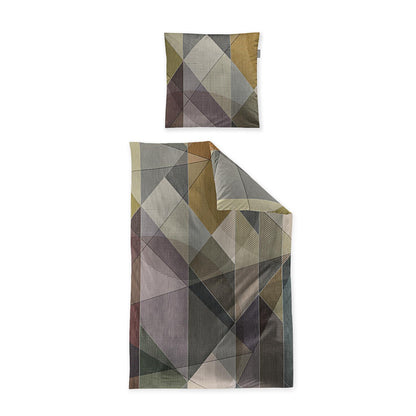 Irisette Mako Satin Bettwäsche Wave 8639-90 Geoemtrisch Bunt 135x200