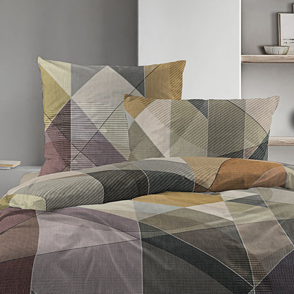 Irisette Mako Satin Bettwäsche Wave 8639-90 Geoemtrisch Bunt 135x200