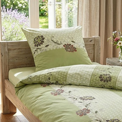 4 tlg Irisette Seersucker Bettwäsche Easy 8644-30 floral 135x200