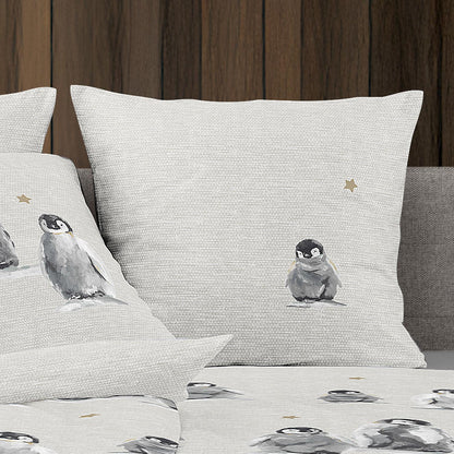 Irisette Biber Bettwäsche Panda 8645-80 Pinguine Sterne Natur 135x200