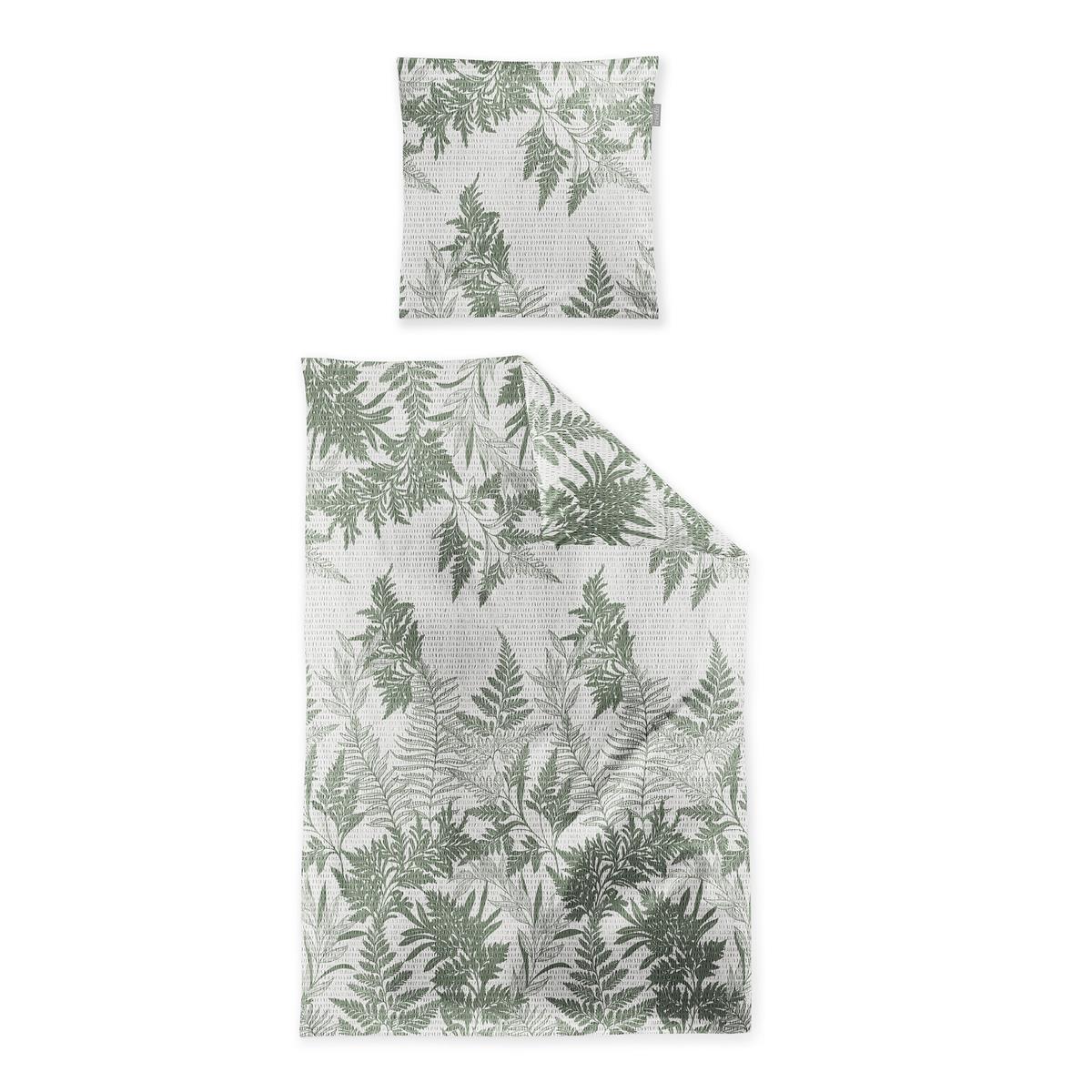 Irisette Seersucker Bettwäsche Easy 8649-30 grün Farn 135x200