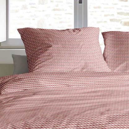 Irisette Seersucker Bettwäsche Easy 8659-60 Waffeloptik rot 135x200