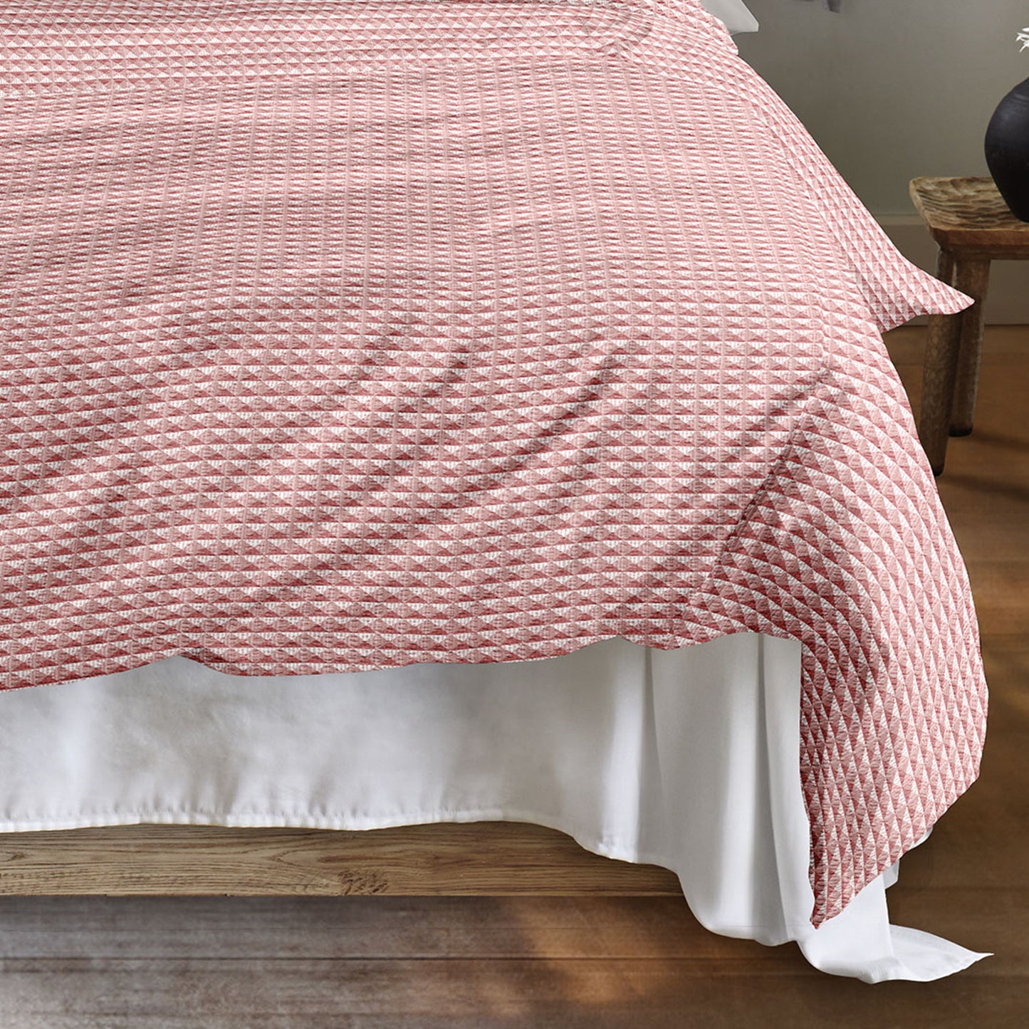 Irisette Seersucker Bettwäsche Easy 8659-60 Waffeloptik rot 135x200