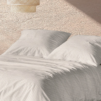 Irisette Seersucker Bettwäsche Easy 8659-80 Waffeloptik natur 135x200